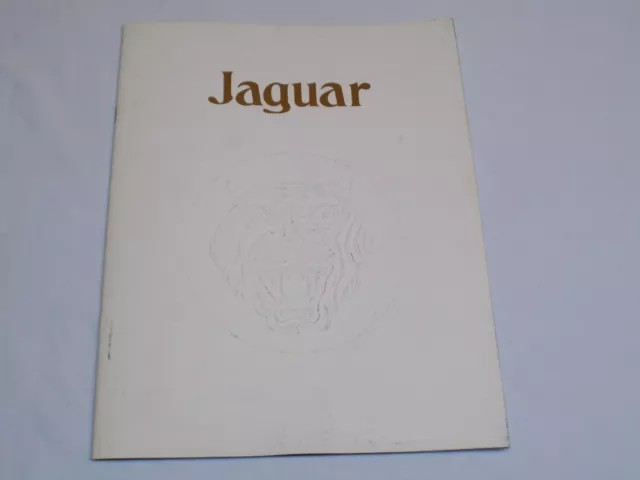 Jaguar XJ6 XJ12 Sedan 1978 Dealer Literature Sales Brochure Memorabilia Photos