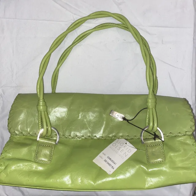 RARE Sigrid Olsen Handbag Leather Hobo Bag Style #OHRU0341 Sweet Pea Green NWT