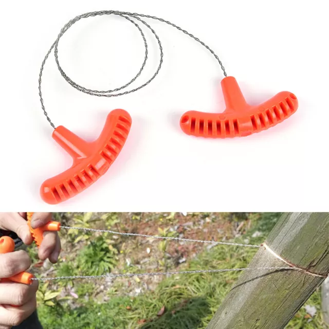 1Pc Stainless steel wire saw outdoor camping emergency survival gear tools-.di