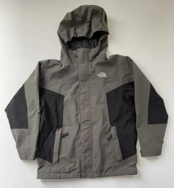 The North Face Jacket Boys Medium (10/12) Gray Hyvent Rain Coat Youth Lining