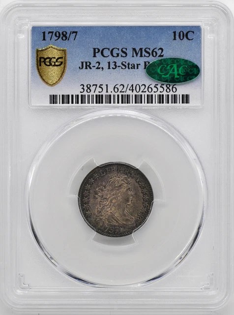 1798/97 Draped Bust 10C Pcgs Ms 62