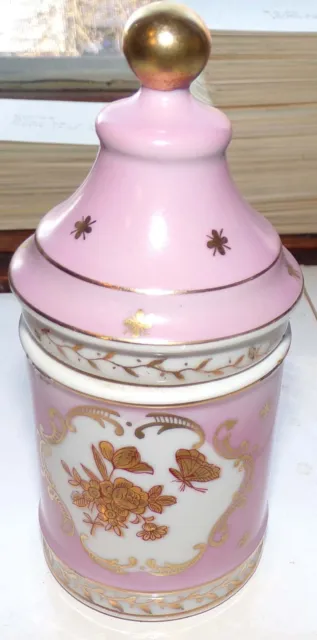 Nice Decorated Porcelain Tea Caddy with Knobbed Top