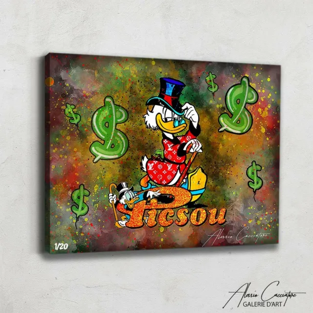 Pop Art Tableau Picsou Art - Picsou poster - Peinture Donald Duck Art