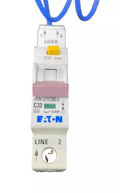 Eaton RCBO 32 Amp 30mA Type C 32A Memshield 3 C32 Compact EMCH132R30C - New