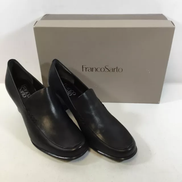 Franco Sarto Nolan Womens Black Slip On Pump Heels Size 8.5 M