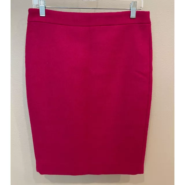 J. Crew NWT Women's Wool Pencil Skirt Size 4 Pink Lined Office Career