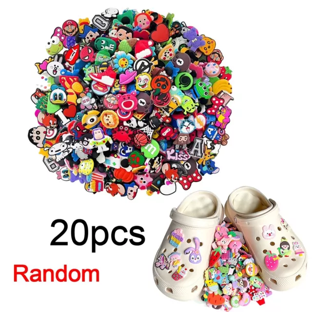 20x Schuhstecker/Shoe Charms für Clogs/Crocs Schuhpins Schuh Pin Rosa Mädchen