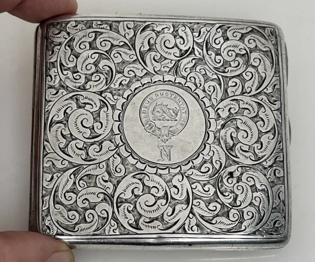 1898 English Sterling Silver Cigarette Case -George Unite -  90808