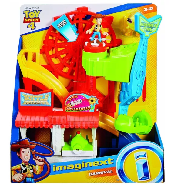 Toy Story 4 Disney Pixar, Imaginext Carnival Play-set With Woody Figure. New. 3+