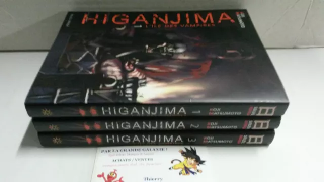 Lot manga découverte Higanjima tomes 1 à 3 Koji Matsumoto Seinen Soleil Horreur
