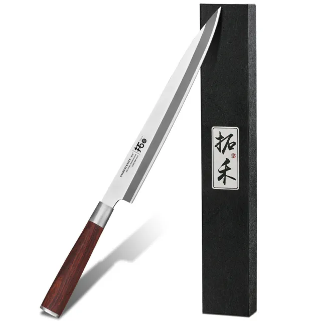 TURWHO 24cm Sashimi Messer Yanagiba Fisch Sushi Lachs Küchenmesser Kochmesser