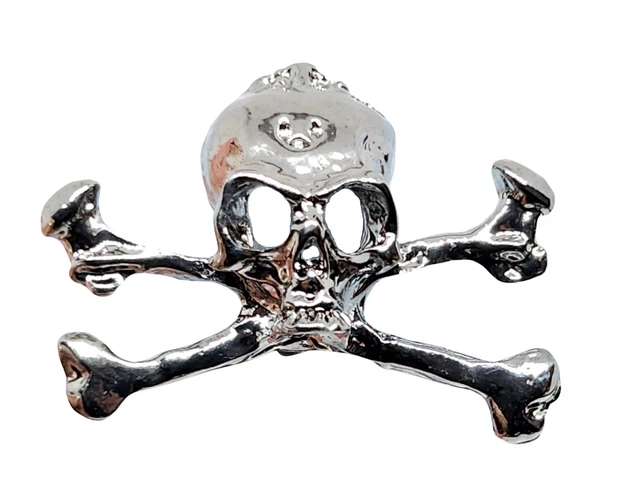 Calavera Crossbones Pin insignia broche motorista ángel de la muerte gótico...