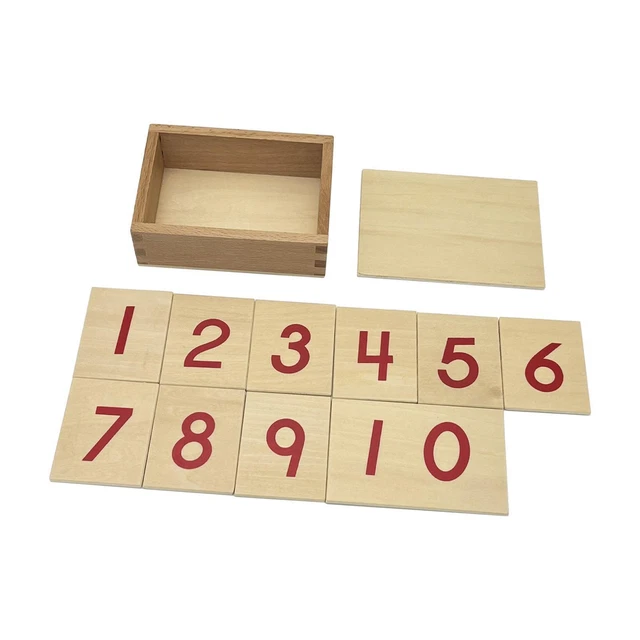 Vassoio numerico Montessori: tavola di conteggio in legno da 1 a 20 per bambini piccoli / oliata e arrotondata - Italia
