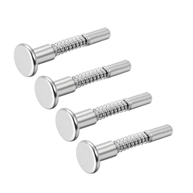 Plunger Latches Spring Loaded Stainless Steel 6mm Head 50mm Total Length , 4pcs
