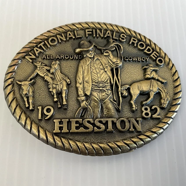 Vintage 1982 Hesston NFR Belt Buckle Limited Edition Collectors Item