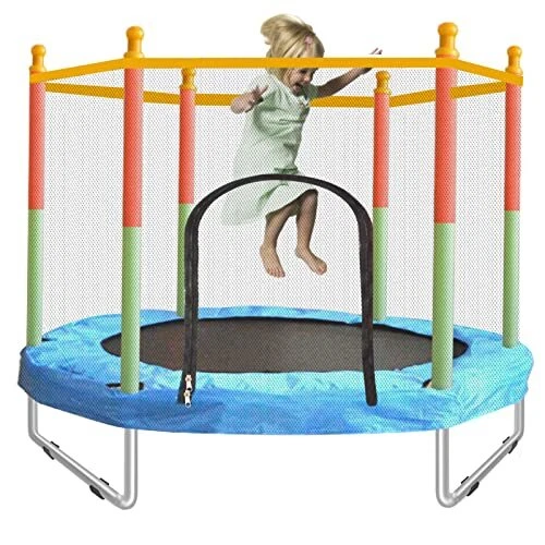 Toddler Trampoline with Enclosure Safety Net,  Indoor Outdoor Small Trampoline
