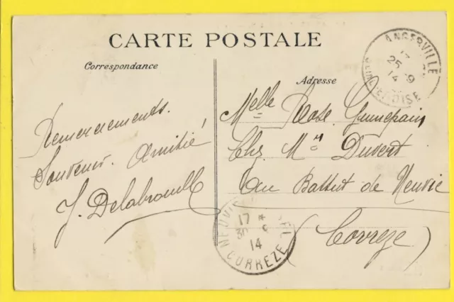 cpa FRANCE 91 - ANGERVILLE (Essonne) Le CHÃLET Suisse in 1914 Residence Villa 2