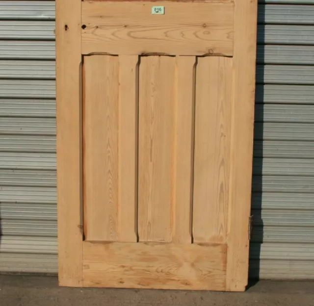 Reclaimed Victorian 33 1/2" x 79 3/4" Internal External Pine 4 Panel Door 816 3