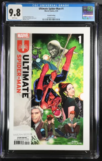 ULTIMATE SPIDER-MAN #1 CGC 9.8 RB Silva cover Marvel 2024 Second 2nd Print