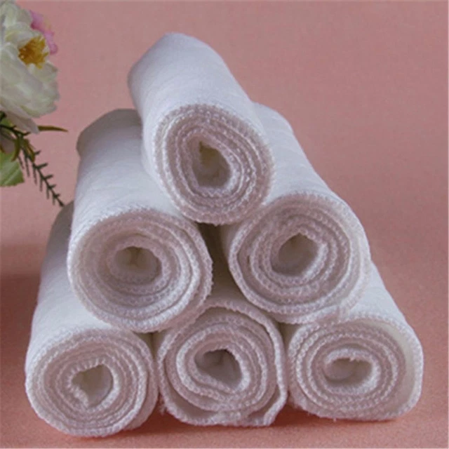 5 PCS Adjustable Reusable Lot Baby Washable Cloth Diaper Nappies White Pink New 7