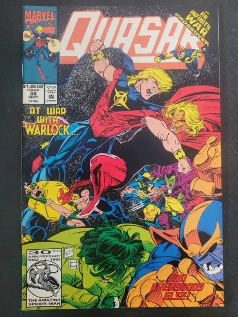 Quasar #38 (1992) Marvel Comics Infinity War Crossover! Warlock! Thanos!
