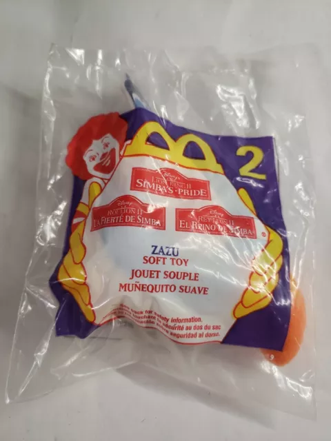 McDonald’s Happy Meal Toy Disney Lion King 2 Simba's Pride Zazu Plush 1998 NEW