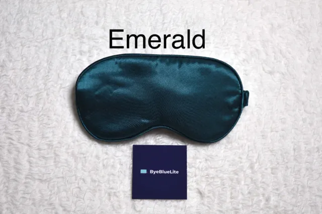 Máscara para dormir seda color esmeralda de ByeBlueLite