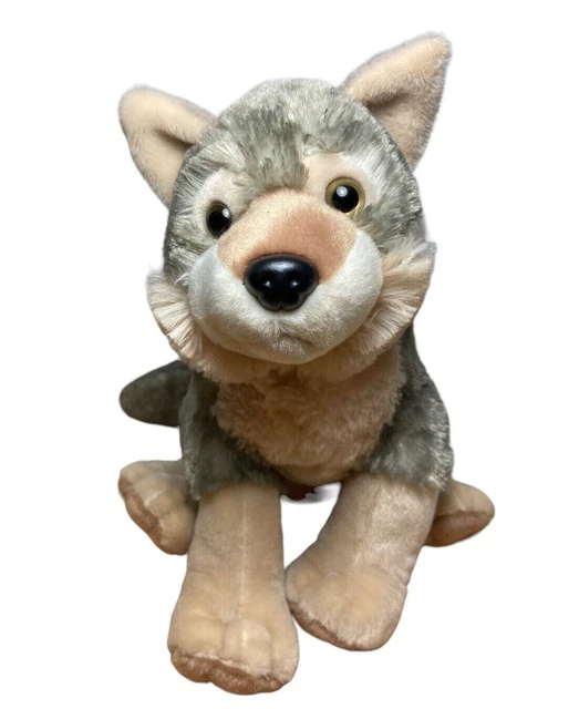 WILD REPUBLIC PLUSH Gray & Tan Timber Wolf 12 Inch Stuffed Animal Toy