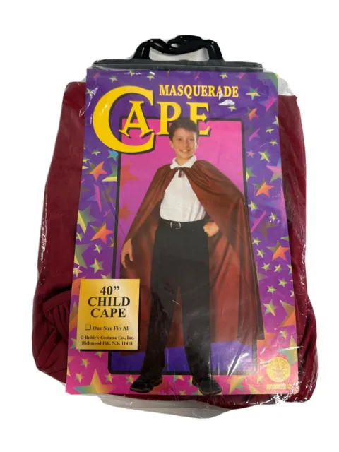 Rubies Child Cape Polyester 40" Burgundy Red NEW One Size Masquerade Cape Magic