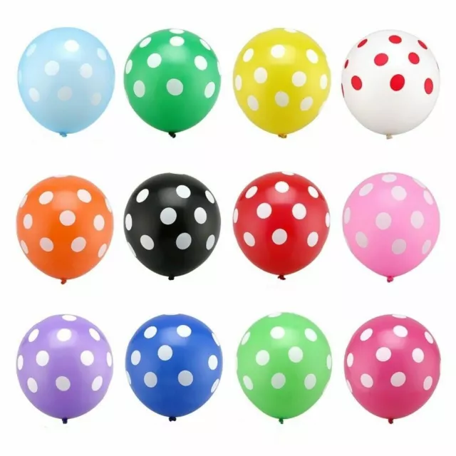 12" POLKADOT PRINTED LATEX BALLOONS KIDS BIRTHDAY PARTY Baloons DECORATION UK