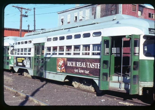Trolley Slide - Boston MBTA #3217 PCC Streetcar 1977 Arborway Car House