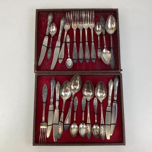 Vintage 24 Piece Silverware Cutlery Set Made in USSR (H3) S#563