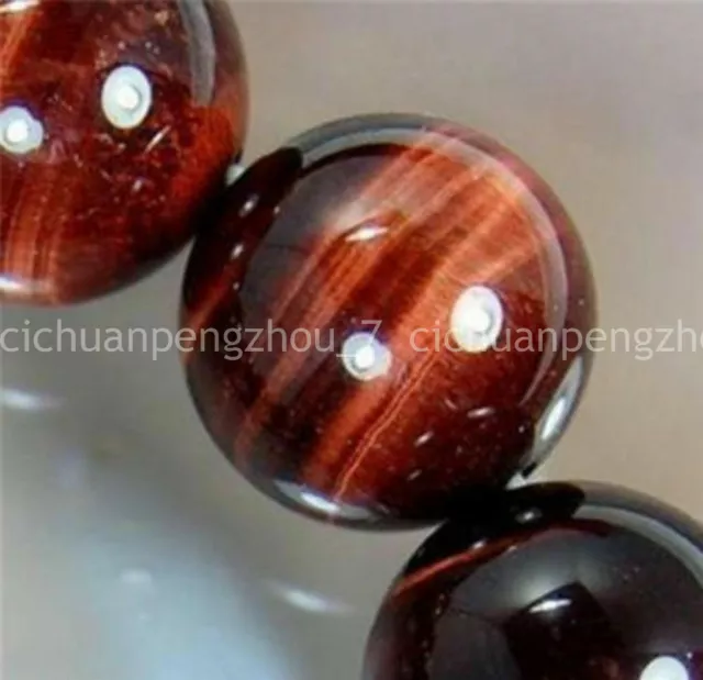 6mm 8mm 10mm 12mm Natural African Roar Red Tiger's Eye Round Loose Beads 15''
