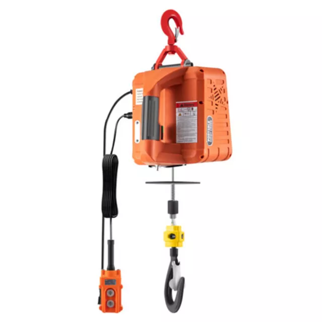 3-in-1 Electric Hoist Winch Portable Crane 1100lbs 25ft Chain Hoists