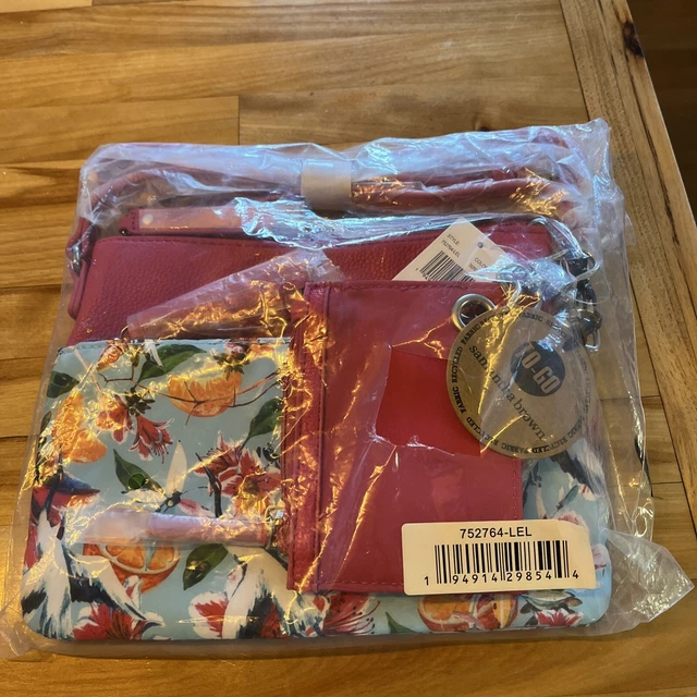 Samantha Brown To-Go Zip-Front Crossbody Bag Citrus Floral New In Package