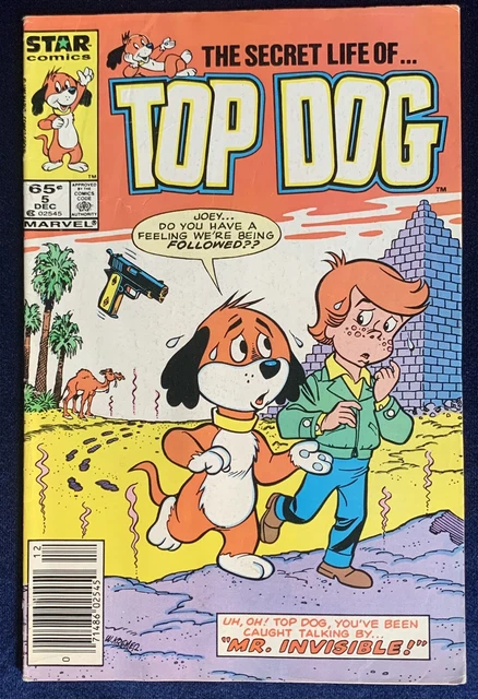 TOP DOG Comic Book Issue 5 Vintage 1986 Marvel/Star The Secret Life Of… NM