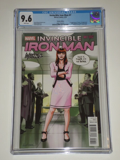 Invincible Iron Man 7 (2016) CGC 9.6 Variant Cover 1st Riri Williams Appearance
