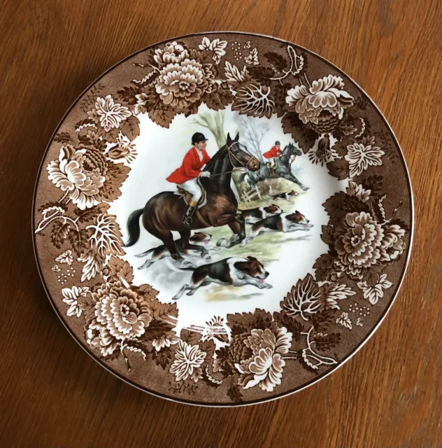 Vintage Wood & Sons Ironstone Fox Hunt Plate