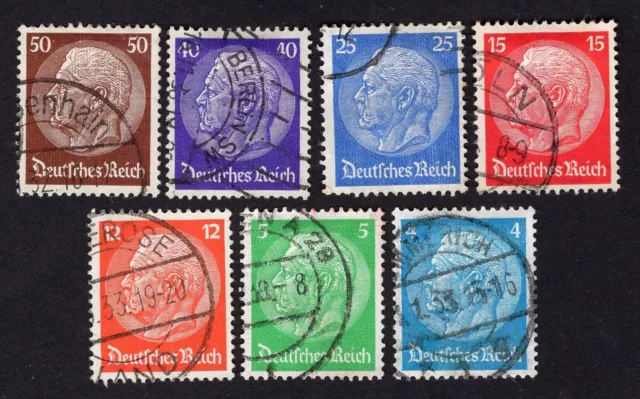 Deutsches Reich 1932 complete set Mi#467-473 used CV=38.40$