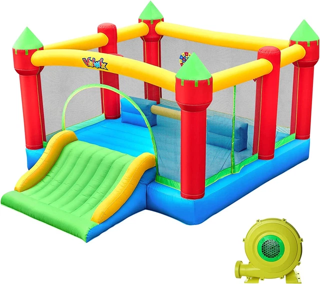 15' X 12' Large Inflatable Bounce House for 6 Kids with Blower & Slide for 3-10