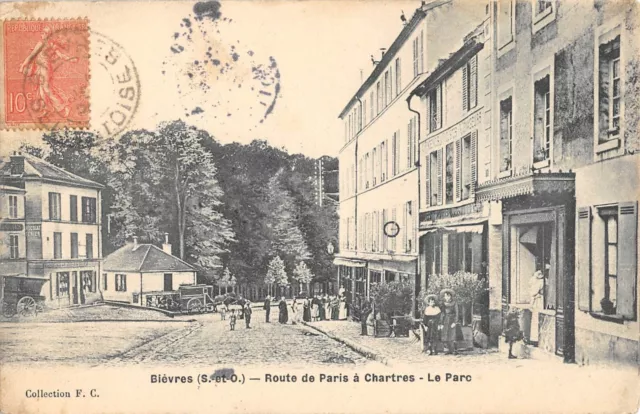 Cpa 91 Bievres Route De Paris A Chartres