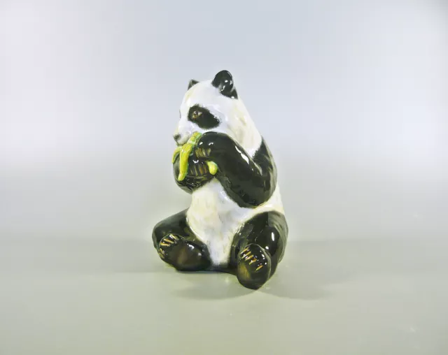 Herend, Panda Bear Eating 5", Handpainted Porcelain Figurine ! (H043) 2