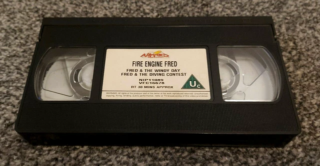 FIRE ENGINE FRED & The Windy Day C1 Tape Only Pal Vhs Video Kids