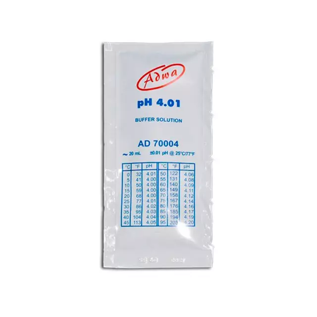 Solution / Sachet d'étalonnage Adwa pH 4.01 20ml (AD70004)