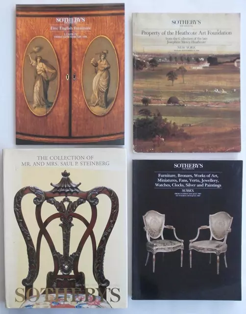 4 Sotheby's Auction Catalogs Including EUROPEAN FURNITURE * Reference Material !