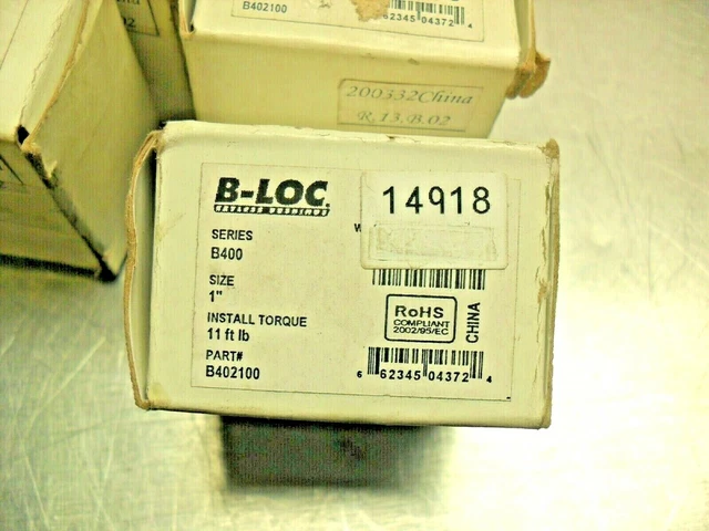 Fenner Drives B-Loc B402100 Keyless Bushing, Dia.1", 9 Bolt NIB
