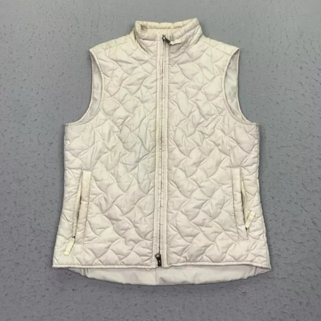 Royal Robbins Vest Womens Small White Puffer Bubble Quilted Full Zip Jacket