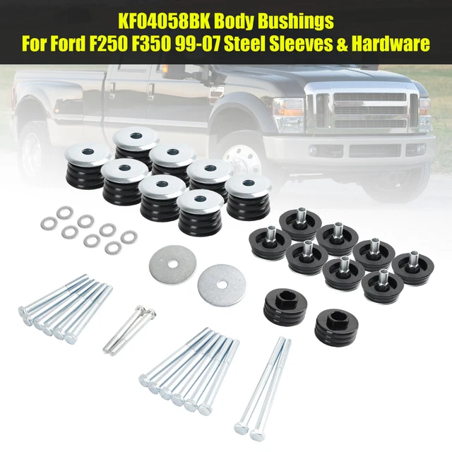 KF04058BK BODY BUSHINGS For Ford F250 F350 9907 Steel Sleeves