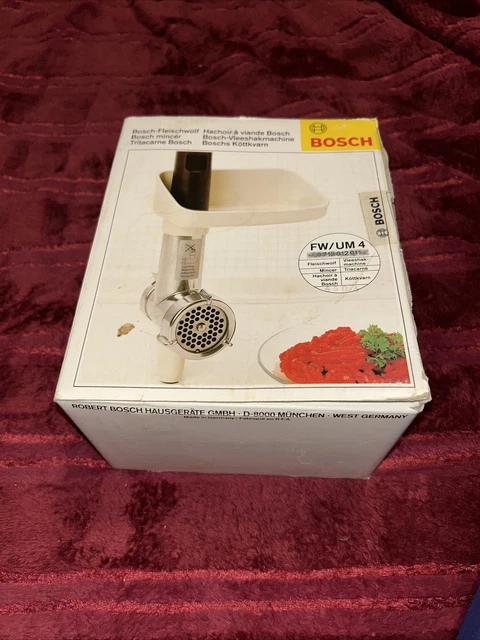 Vintage Bosch Food Meat Grinder Attachment Fw UM 4 Mincer with Box