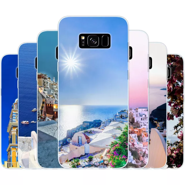 dessana Santorini Silikon Schutz Hülle Case Handy Tasche Cover für Samsung A J